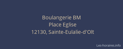 Boulangerie BM