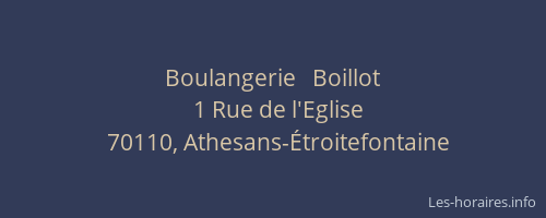 Boulangerie   Boillot
