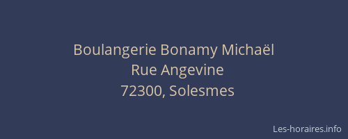 Boulangerie Bonamy Michaël