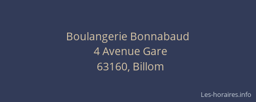 Boulangerie Bonnabaud