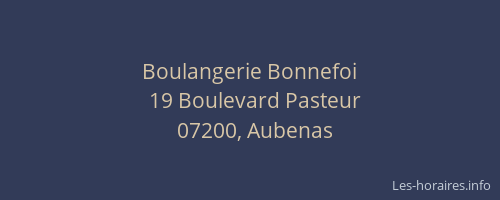 Boulangerie Bonnefoi