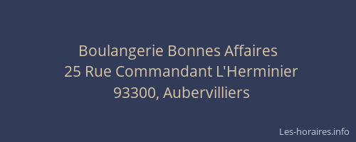 Boulangerie Bonnes Affaires