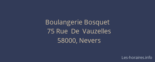 Boulangerie Bosquet