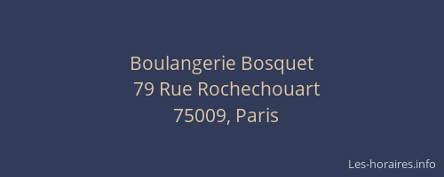 Boulangerie Bosquet