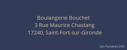Boulangerie Bouchet