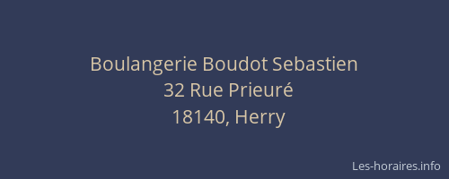 Boulangerie Boudot Sebastien