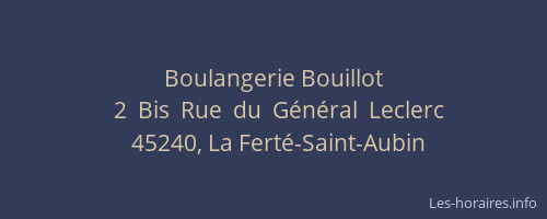 Boulangerie Bouillot
