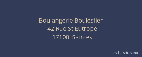 Boulangerie Boulestier