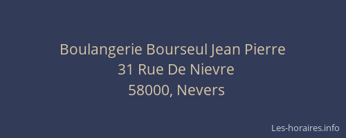 Boulangerie Bourseul Jean Pierre