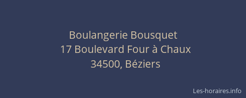 Boulangerie Bousquet