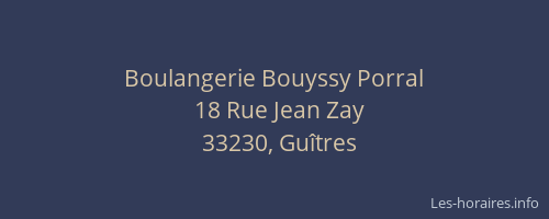 Boulangerie Bouyssy Porral