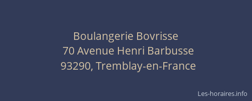 Boulangerie Bovrisse