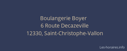Boulangerie Boyer