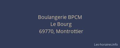 Boulangerie BPCM