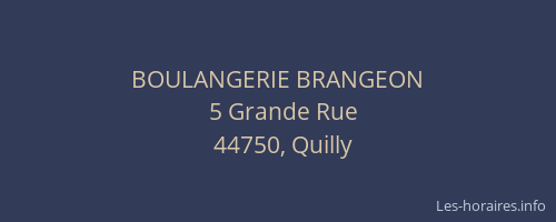 BOULANGERIE BRANGEON