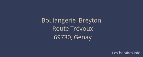 Boulangerie  Breyton