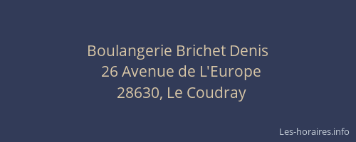 Boulangerie Brichet Denis