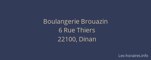 Boulangerie Brouazin
