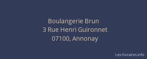 Boulangerie Brun