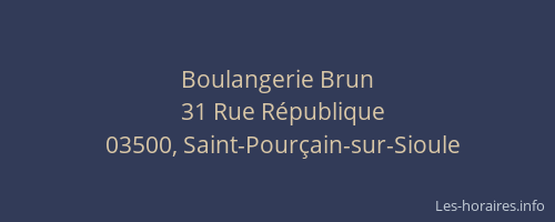Boulangerie Brun