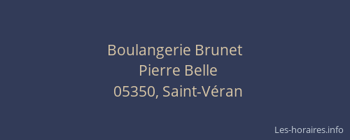 Boulangerie Brunet