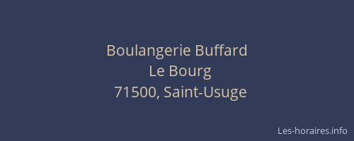 Boulangerie Buffard
