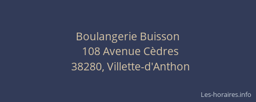 Boulangerie Buisson