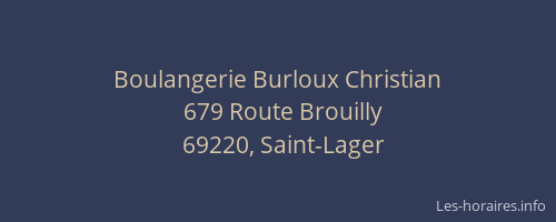 Boulangerie Burloux Christian