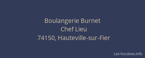 Boulangerie Burnet
