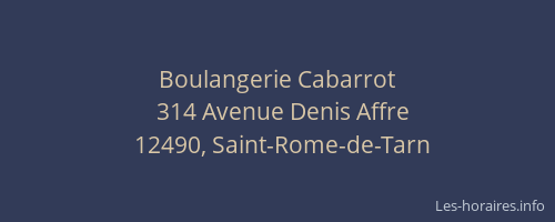 Boulangerie Cabarrot