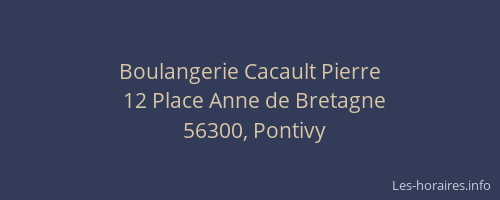 Boulangerie Cacault Pierre