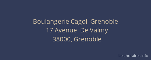 Boulangerie Cagol  Grenoble