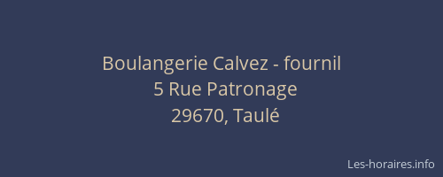 Boulangerie Calvez - fournil
