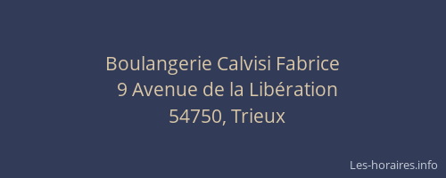 Boulangerie Calvisi Fabrice