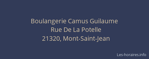 Boulangerie Camus Guilaume