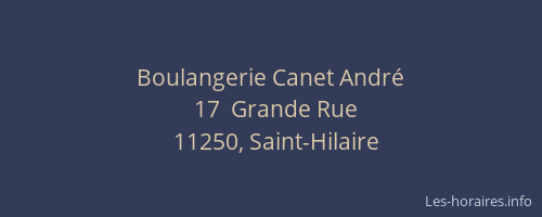 Boulangerie Canet Andr&eacute;