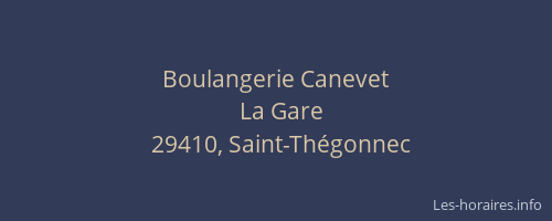 Boulangerie Canevet