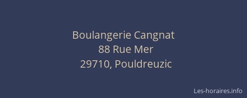 Boulangerie Cangnat