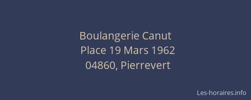 Boulangerie Canut