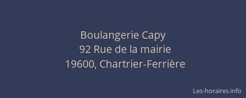 Boulangerie Capy