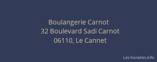 Boulangerie Carnot