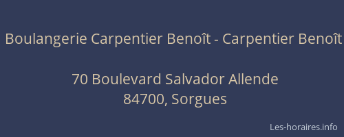 Boulangerie Carpentier Benoît - Carpentier Benoît
