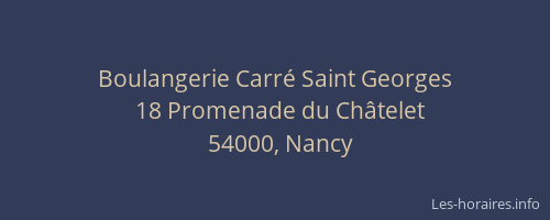 Boulangerie Carré Saint Georges