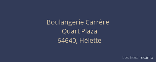 Boulangerie Carr&egrave;re