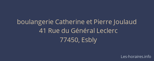 boulangerie Catherine et Pierre Joulaud