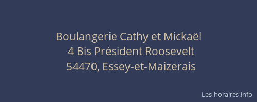 Boulangerie Cathy et Micka&euml;l