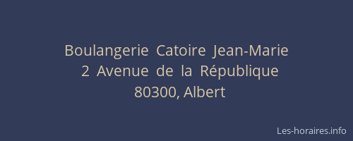 Boulangerie  Catoire  Jean-Marie