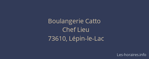Boulangerie Catto