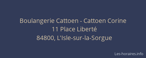 Boulangerie Cattoen - Cattoen Corine