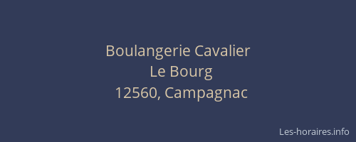 Boulangerie Cavalier